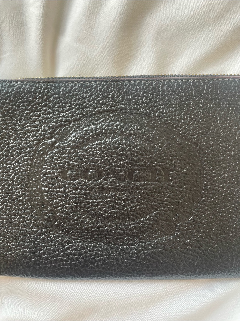 Coach Leather Wristlet - Black - Picture 3 of 7